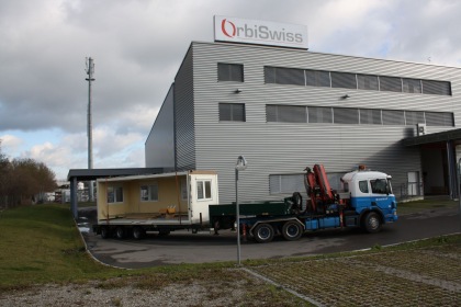 Aufstellen Hallencontainer 2012